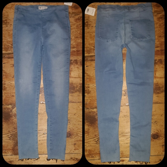 Free People Easy Goes It pull on denim jegging skinny jean Legging mid rise - Picture 3 of 4
